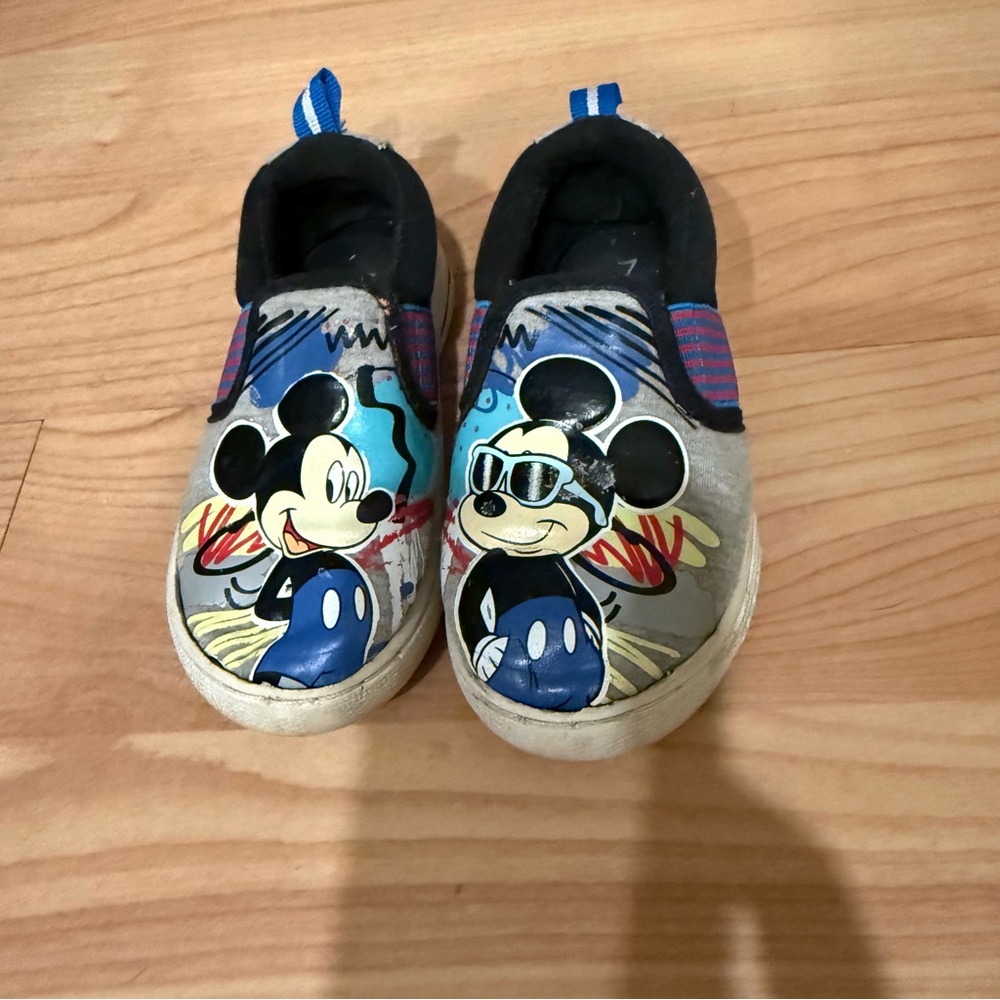 Disney Mickey Mouse Toddler Slip-On Sneakers – Size 7T